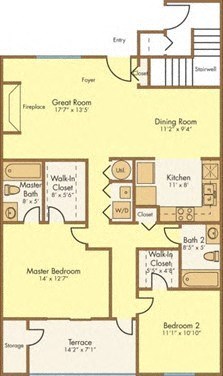 DENMARK Floor Plan at Madison Oaks Apartment Homes, LLC, Florida, 34684